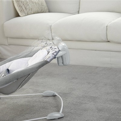 Classic Gray Plush Automatic Baby Bouncer with Music