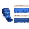 Alilang Elastic Sequin Trim, 3 Inch 8 Row Wide Flat Glitter Bling Fabric Paillette Sequin Ribbon, Metallic Sewing DIY Project, 5.5 Yards - 2 of 4