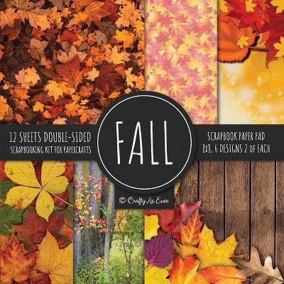 Fall Scrapbook Paper Pad 8x8 Scrapbooking Kit for Papercrafts, Cardmaking, Printmaking, DIY Crafts, Nature Themed, Designs, Borders, Backgrounds,