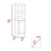 NicBex 59.3 Inch Tall Bathroom Storage Cabinet,Slim Storage Cabinet with Open Shelves for Living Room,Home Office - 3 of 3