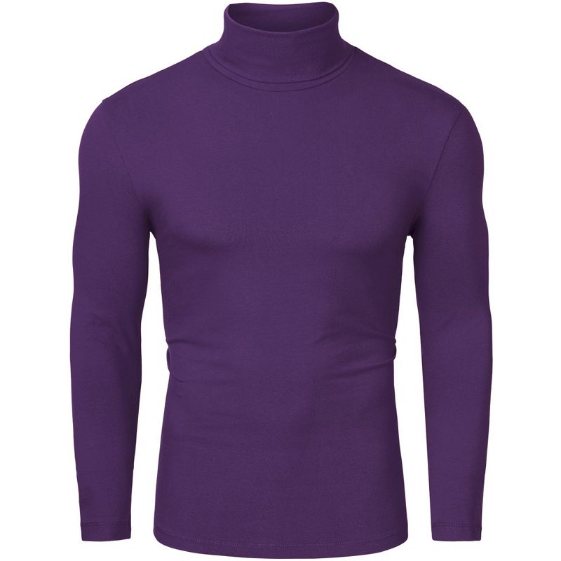 Lars Amadeus Men's Slim Fit Long Sleeve Pullover Turtleneck Sweater, 1 of 7