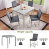 Aukfa 5 Piece Counter Height Dining Table Set with 4 Upholstered Chairs for Kitchen, Dining Room,Silver grey - 4 of 4