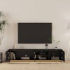 INFURNIC TV Stands and Consoles Mid-Century Entertainment Center, Media Cabinet with Storage for Living Room Bedroom, Black, 69.68"*19.68"*5.7" - 4 of 4