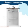 Bathroom Corner Storage Cabinet, Small Corner Cabinet for Bathroom, Kitchen, Living Room, White - 2 of 4