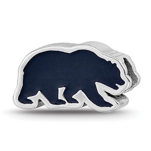 Black Bow Jewelry Sterling Silver California Berkeley Golden Bears NCAA Bead Charm - 1 of 4