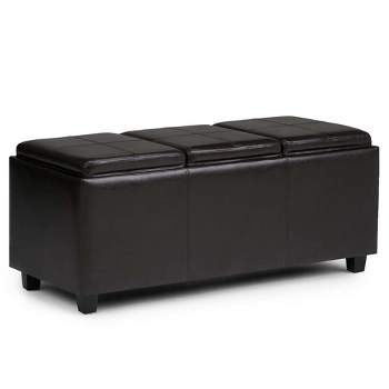 Franklin Storage Ottoman and benches Tanners Brown - WyndenHall