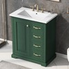Whisen 30" Bathroom Vanity with Sink, One Package, Black Bathroom Cabinet with Drawers - 2 of 4