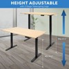 Mount-It! Electric Sit-Stand Desk with Tabletop - Black / Maple - 4 of 4