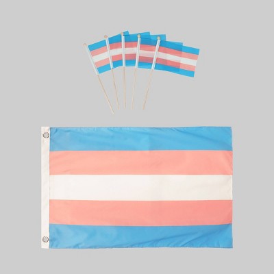 Large Flag with 5 Mini FlagsTransgender - Bullseye's Playground™