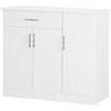 HOMCOM Modern Kitchen Sideboard, Buffet Table with Drawer, Double Door Cabinet and Adjustable Shelves for Living Room, Kitchen, Entryway, White - 4 of 4