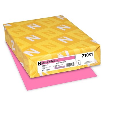 Astrobrights Multipurpose Paper 24 lbs 8.5" x 11" Pulsar Pink 491620