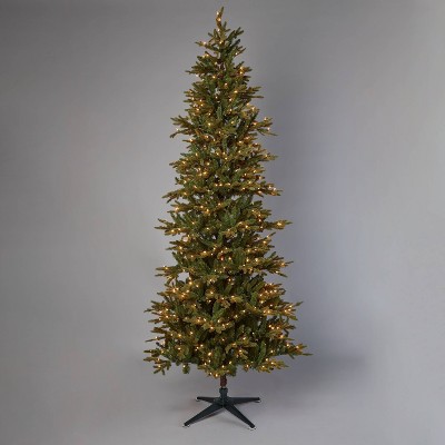 9' Pre-Lit Slim Indexed Balsam Fir Artificial Christmas Tree Clear Lights with AutoConnect - Wondershop™