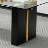 NicBex Dining Table 71" Modern Glass Rectangular Table with MDF Table Legs for Dining Room - 3 of 4
