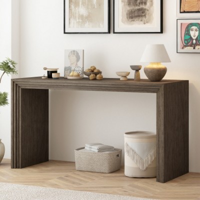 31.8" Modern Wood Veneer Console Table, Slim Entryway and Sofa Table for Hallway, Living Room, or Home Office-Maison Boucle
