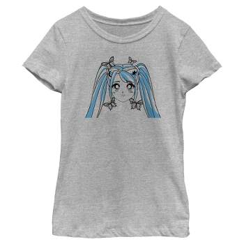 Girl's Lost Gods Butterfly Anime Face T-Shirt