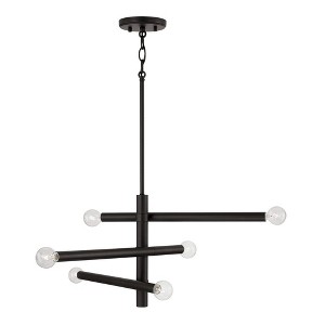 Capital Lighting Zane 6 - Light Chandelier in  Matte Black - 1 of 3