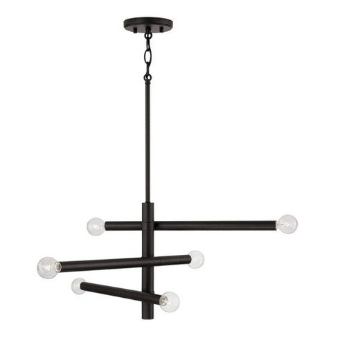 Capital Lighting Zane 6 - Light Chandelier in  Matte Black - image 1 of 3