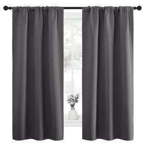 NICETOWN Blackout Curtains Rod Pocket Thermal Insulated Privacy Drapes (2 Panels) - 1 of 4