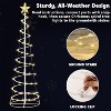 Joyfy 3 Packs Christmas Spiral Tree Yard Light Outdoor Decoration, 220 LED Lights with Stakes for Xmas Party Indoor Outdoor Garden Holiday Decoration - 4 of 4