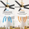 Airsurfer 65 Inch Ceiling Fan with Lights and Remote Reversible for Bedroom Patio Living Room Indoor Outdoor - 3 of 4