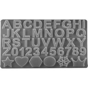 JDICTION Crystal Epoxy Resin Letter Molds - Perfect for Hand Crafts, Key Chain & DIY Jewelry Making with Findings Accessories - 1 of 4