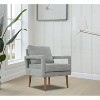 Mid-Century Armchair , Accent Chair with Chenille Armrest - 2 of 4