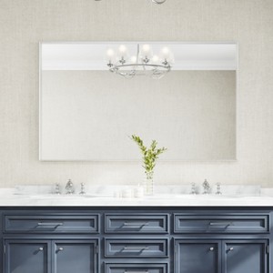 Rectangular Aluminum Framed Wall Bathroom Vanity Mirror - 1 of 4