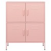 vidaXL Storage Cabinet Pink Steel 31.5 x 13.8 x 40.0 in Storage Cabinet - 3 of 4