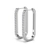 18k Gold Plated 24mm Hoop Earrings with Crystals Gift for Women - 3 of 4