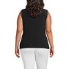 Lands' End Women's Sleeveless Silky Knit Drape Front Top - 2 of 3