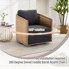 CAVINAS 360 Degree Swivel Chair, Swivel Barrel Chair, Rattan Accent Chair, Single Sofa Chair for Living Room, Leisure Arm Chair - 3 of 4
