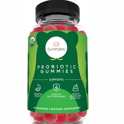 Sunergetic Certified Organic Probiotic Gummies For Digestion, Gut ...