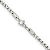 Black Bow Jewelry 4mm Stainless Steel Polished Round Box Chain Necklace - 3 of 4