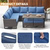 Buenhomino 6-Seater Outdoor Sectional Sofa L Shaped Couch Patio Conversation Furniture Set, Wicker Patio Sectional Sofa with Removable Cushion - 4 of 4
