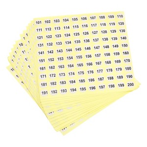 Unique Bargains Office Home Warehouse Self-Adhesive Number Stickers 15 Sheet - 1 of 4