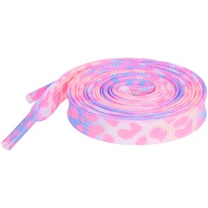 INSPIRE CHIC Leopard Multicolor Tie Dye Gradient Flat Shoelaces Sports Sneakers 2 Pairs - 1 of 4