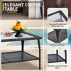 EAGLE PEAK 4 Piece Patio Rattan Furniture Conversation Set, Wicker Outdoor Couch and Chairs Set with Coffee Table - 4 of 4