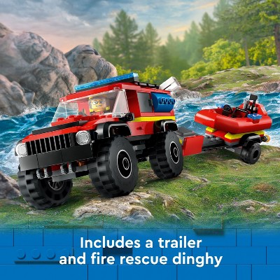 LEGO City 4x4 Fire Truck with Rescue Boat Toy 60412_5