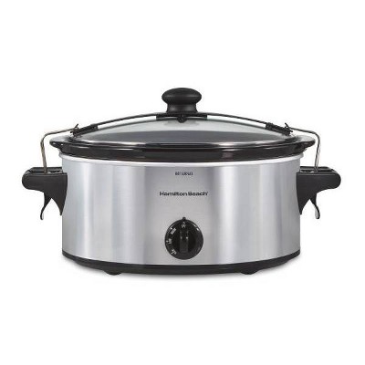 Hamilton Beach Stay or Go 5 Quart Slow Cooker with Clip-Tight Sealed Lid  and 4 Settings in the Slow Cookers department at