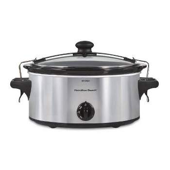  Hamilton Beach Slow Cooker, Extra Large 10 Quart, Stay or Go  Portable With Lid Lock, Dishwasher Safe Crock, Black (33195): Home & Kitchen