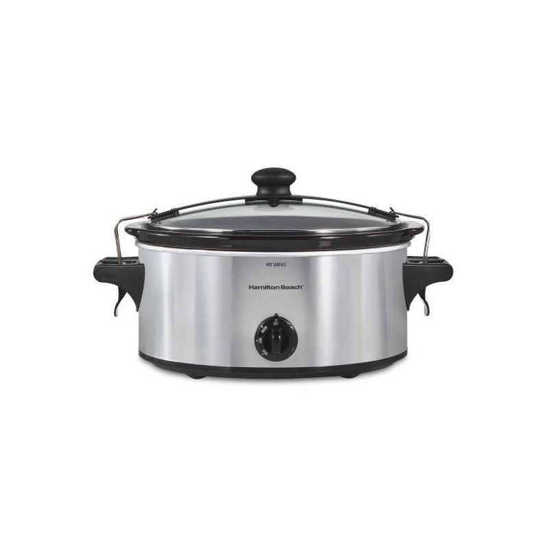 Hamilton Beach 6qt Stay or Go Slow Cooker Silver - 33262, 1 of 5