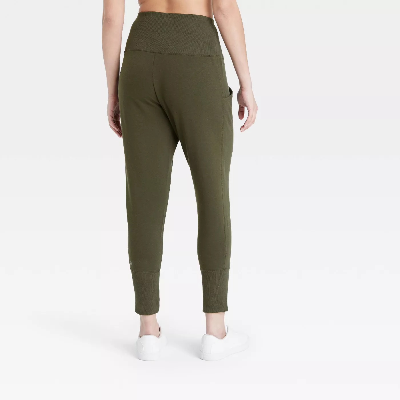 Women's High-Waisted Ribbed Jogger Pants 25.5" - All in Motion™ - image 2 of 10