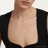 Pompeii3 5/8Ct Blue Sapphire & Diamond Circle Pendant 15mm White Gold Women's Necklace - 4 of 4