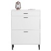 TIRAMISUBEST Shoe Cabinet - White Mobile File Cabinet - 4 of 4