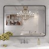 Vynxaria 48x32 Inch Black Aluminum Frame Bathroom Mirror - Modern & Durable Design - 2 of 4