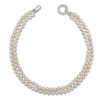 EVERLY JEWELRY | Sterling Silver 7-8mm Cultured Freshwater Pearl 2-Strand Necklace and Cubic Zirconia, 16 inc & 17 inc - 4 of 4