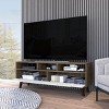 GlasFlength TV Stands and Consoles TV Console Table TV Center TV Stand with Storage Shelves for Living Room, Brown, 15.35"*53.94"*20.08" - 3 of 4