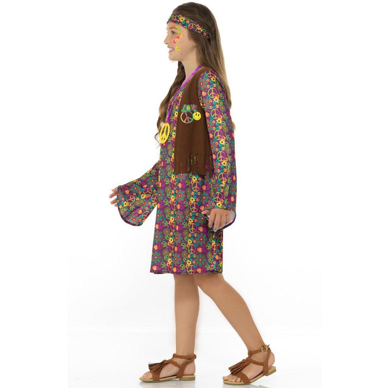 Smiffy Hippie Girl Child Costume, 3 of 4