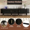 75" Mid-Century Modern Fluted TV Stand with Sliding Doors & Charging Station for 80” TV,Living Room or Bedroom-Baofuwish - 3 of 4