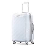 American Tourister Moonlight Hardside Large Checked Spinner Suitcase - Iridescent White